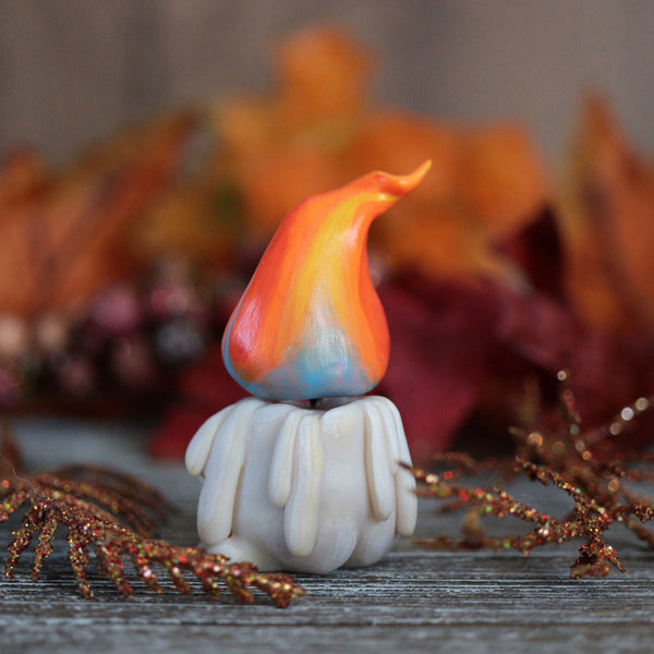 Cat Face Candle Sprite Figurine