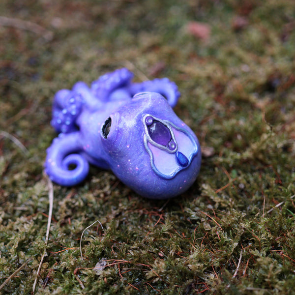 Blue Amethyst Octopus Figurine