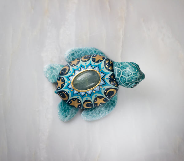 Celestial Map Turtle Figurine