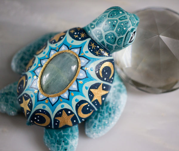 Celestial Map Turtle Figurine