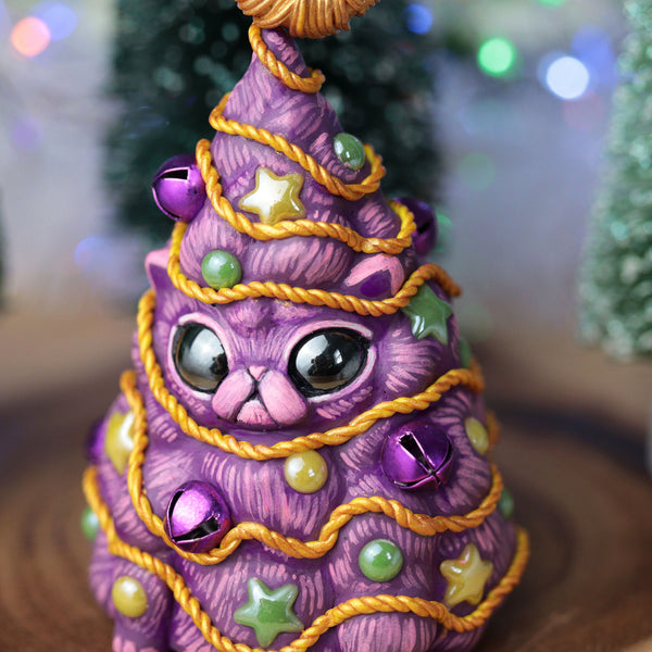Big Purple Kittree Figurine