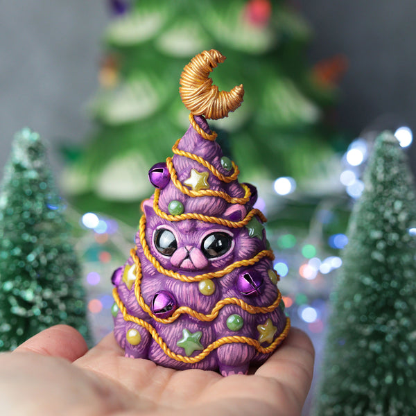Big Purple Kittree Figurine