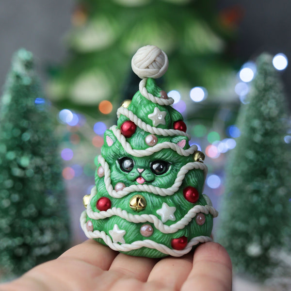 Big Fluffy Kittree Figurine