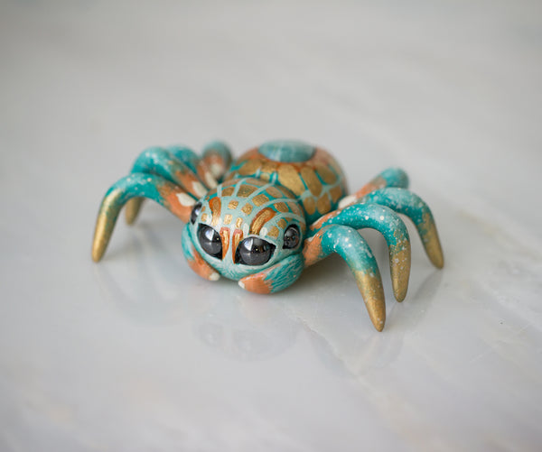 Amazonite Spider Figurine