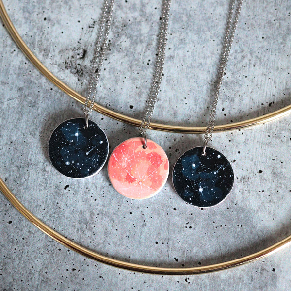 Peachy Moon Reversible Necklace