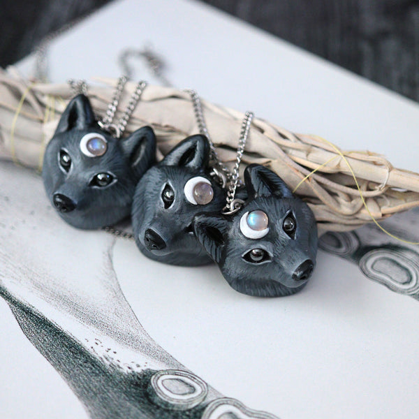 Black Wolf Necklace