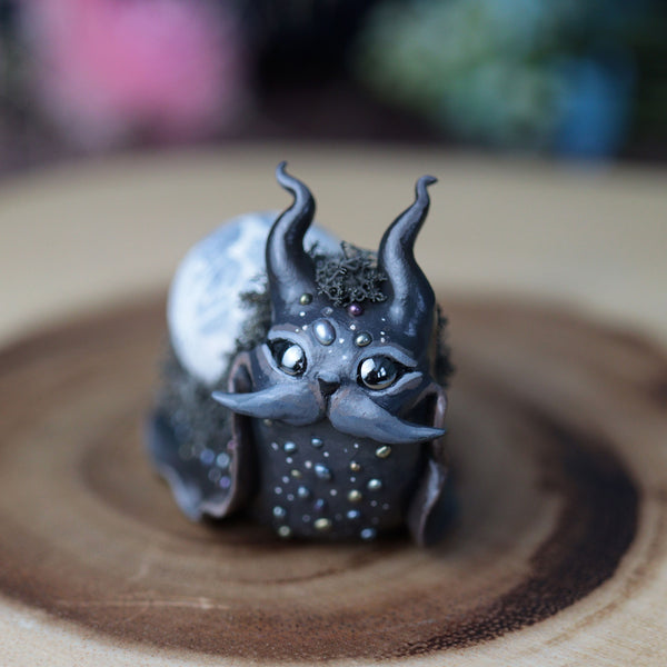 Black Moon Snail Figurine