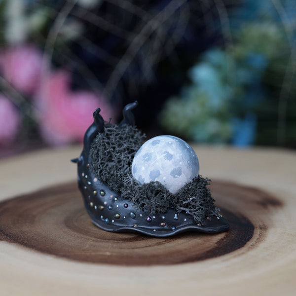 Black Moon Snail Figurine