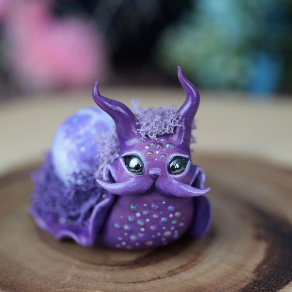 Dark Purple Moon Snail Figurine