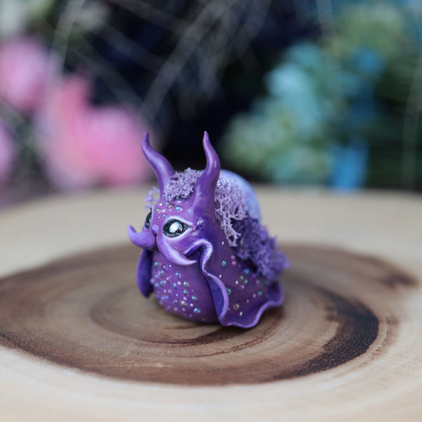 Dark Purple Moon Snail Figurine
