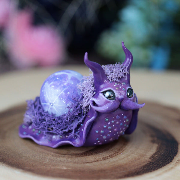 Dark Purple Moon Snail Figurine