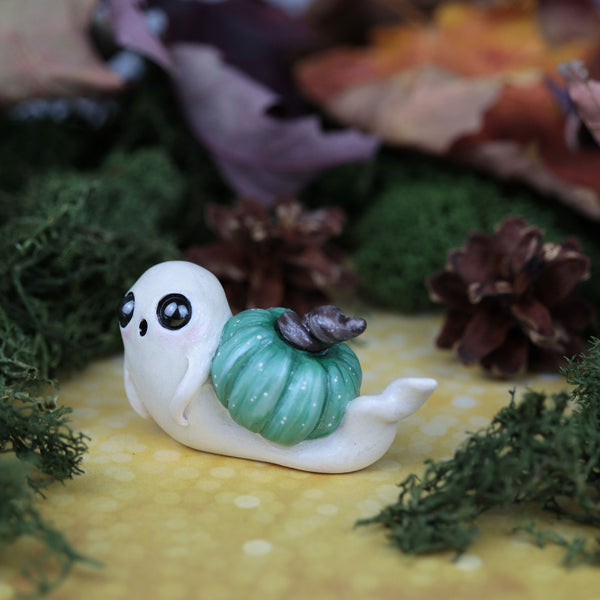 Green Spooky Snail Figurine