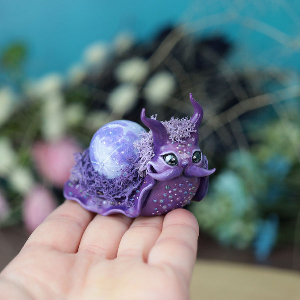Dark Purple Moon Snail Figurine