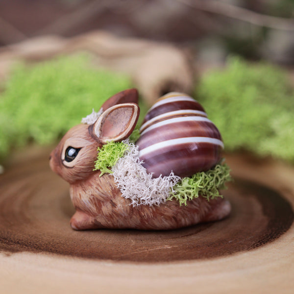 Bunny Snail Figurine