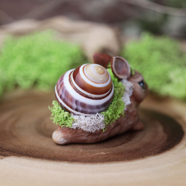Bunny Snail Figurine