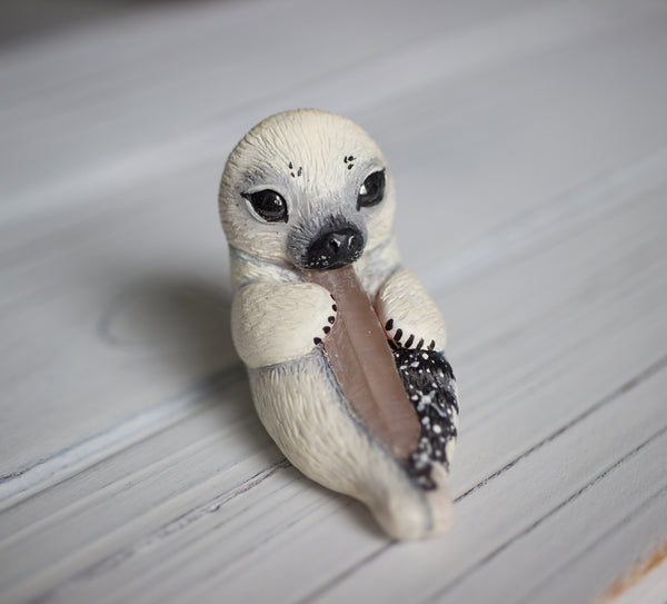 Crystal Seal pup Figurine