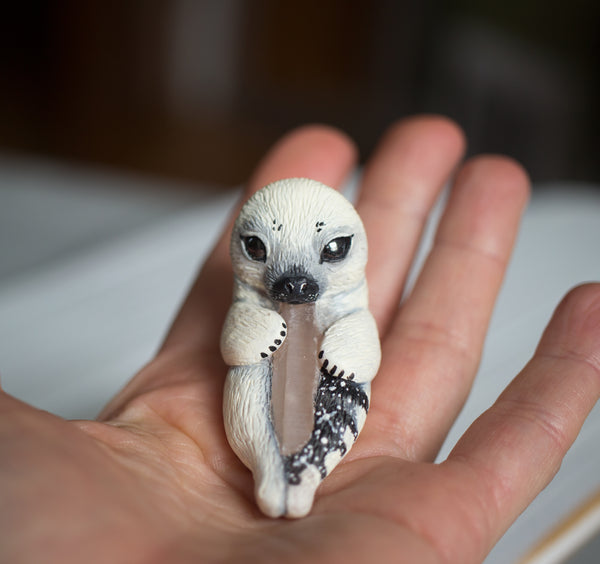 Crystal Seal pup Figurine