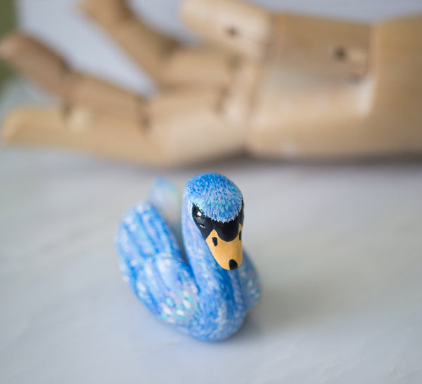 Blue Swan Figurine