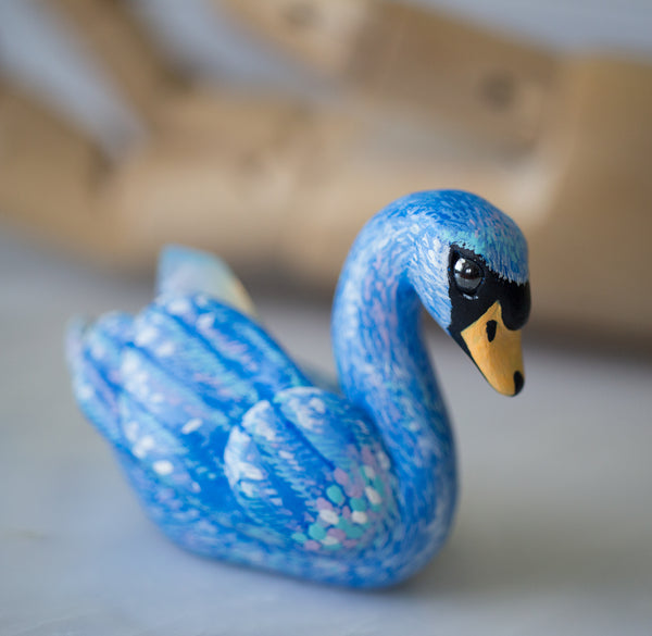 Blue Swan Figurine