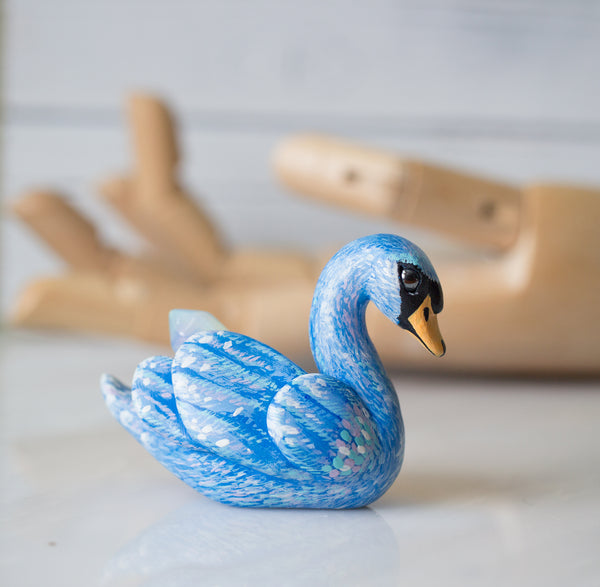 Blue Swan Figurine