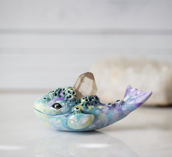 Candy Colored Whale figurine