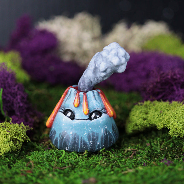Blue Volcano Figurine