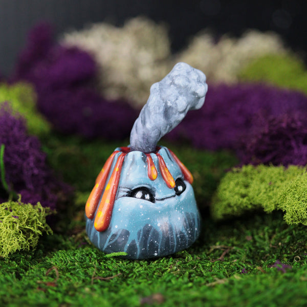 Blue Volcano Figurine