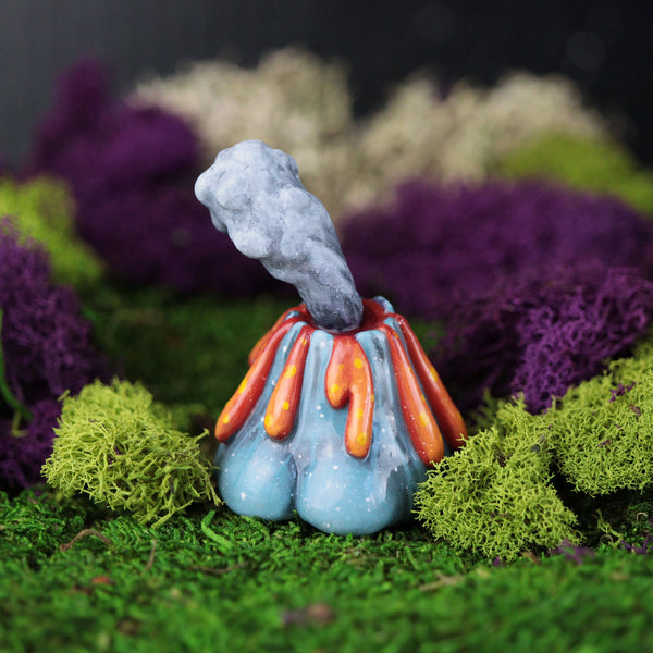 Blue Volcano Figurine