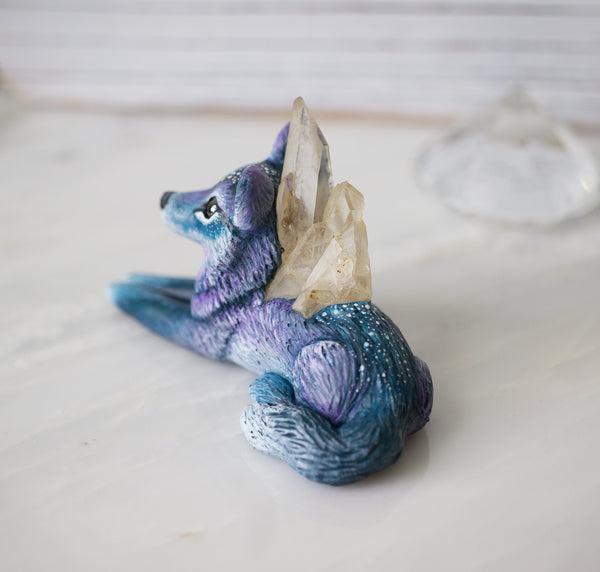 Crystal Wolf Figurine