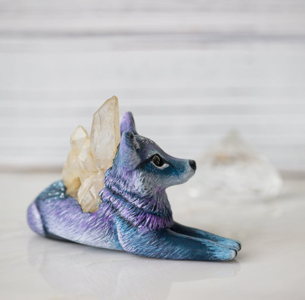 Crystal Wolf Figurine