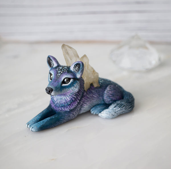 Crystal Wolf Figurine