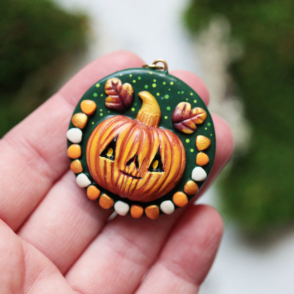 Autumn Smile Samhain Medallion Necklace