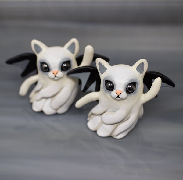 Bat Cat Ghost Figurine