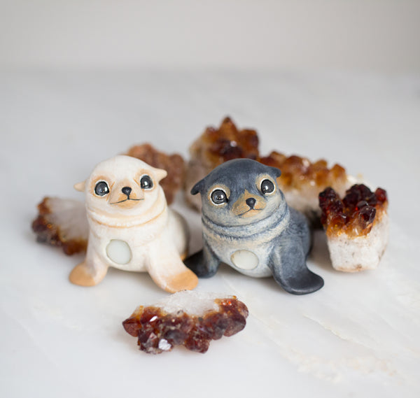 Black Seal Pup Figurine