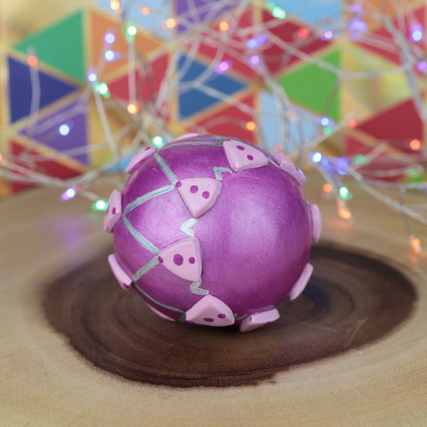 Pink Jack-o-bauble Christmas Ornament