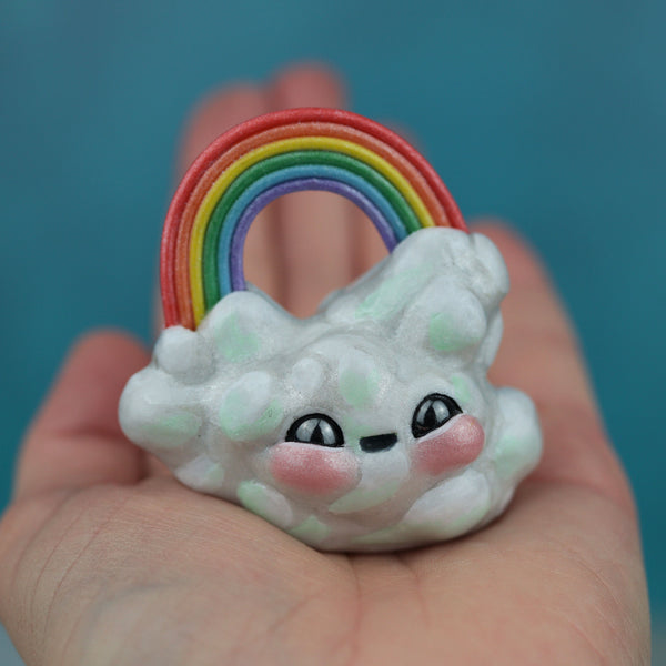Green Rainbow Cloud Figurine