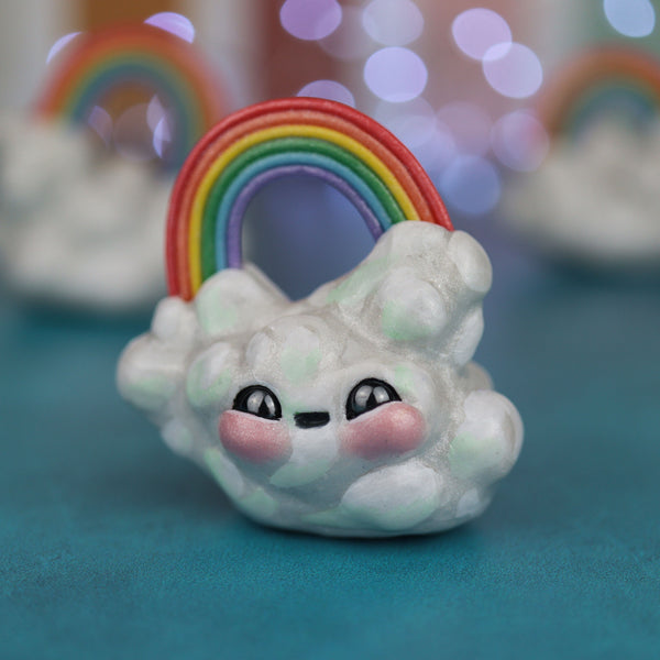 Green Rainbow Cloud Figurine
