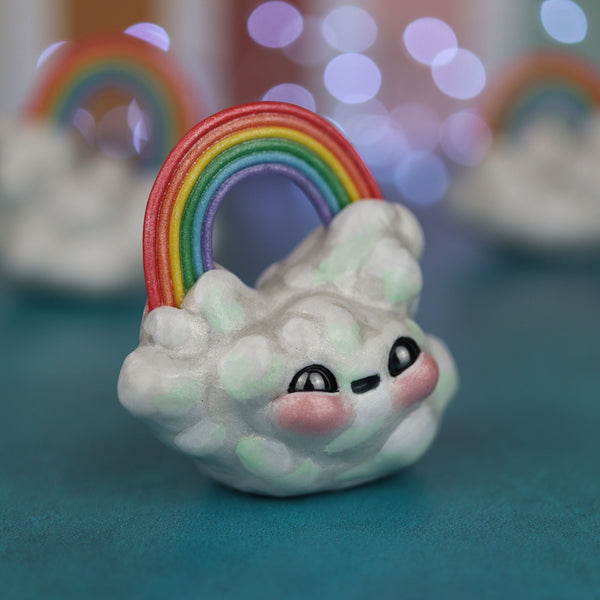 Green Rainbow Cloud Figurine