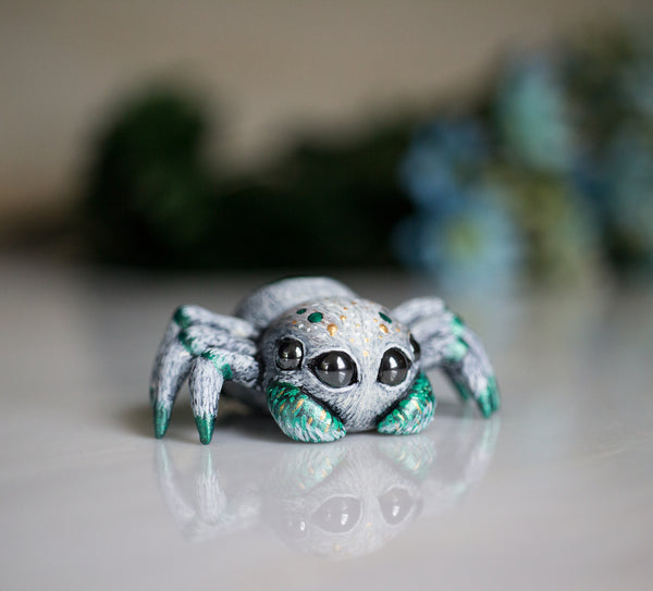 Blue Labradorite Spider Figurine