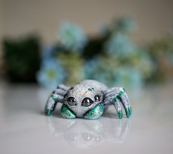 Blue Labradorite Spider Figurine