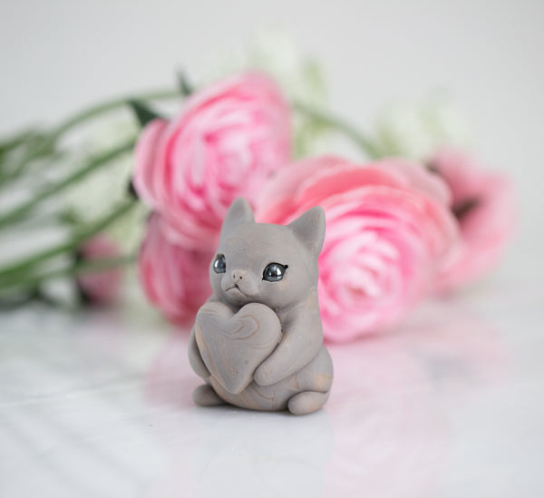 Custom Painted Cat Figurine