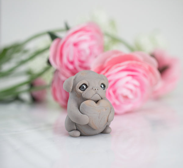 Custom Painted Pug Figurine