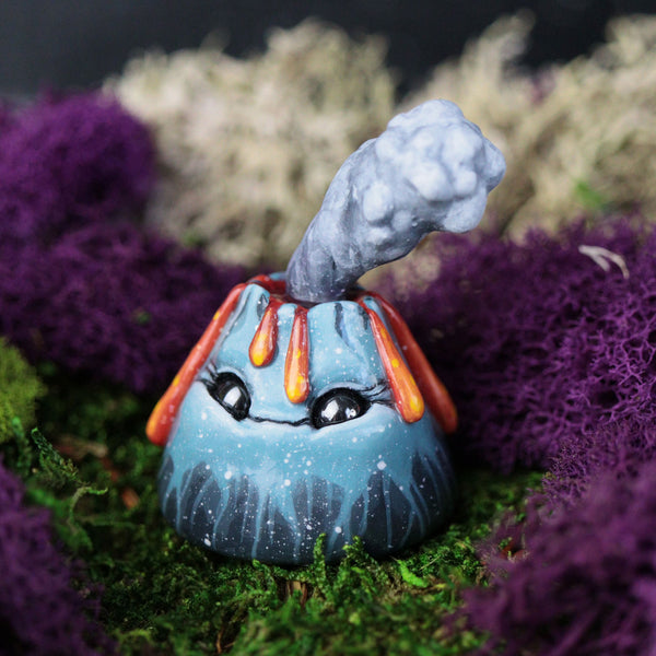 Blue Volcano Figurine
