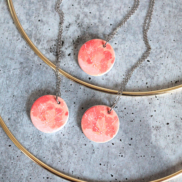 Peachy Moon Reversible Necklace