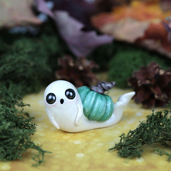 Green Spooky Snail Figurine