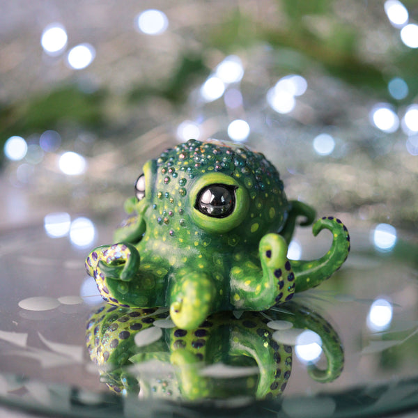 Fancy Green Octopus Figurine