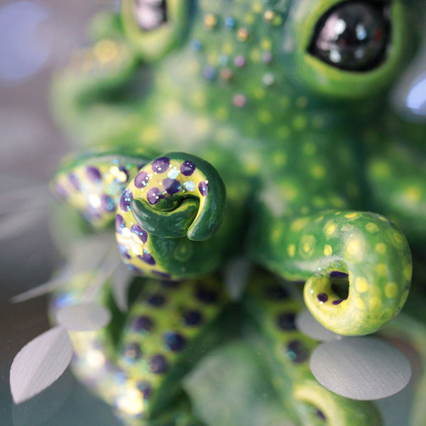 Fancy Green Octopus Figurine