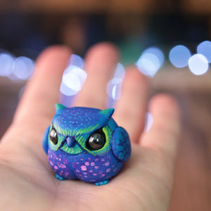 RESERVED Preorder medium Fantasy owl and tree stump