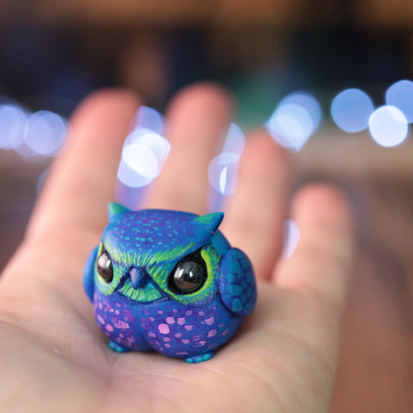 RESERVED Preorder medium Fantasy owl and tree stump