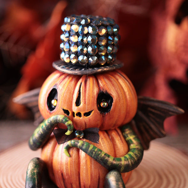 Party Boy Pumpkin Figurine